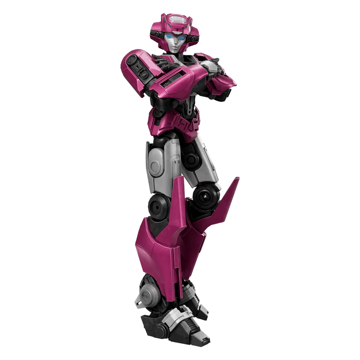 Elita-1 de Transformers One con los brazos cruzados