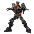 Figura armada de Scourge de Transformers Blokees en pose de ataque