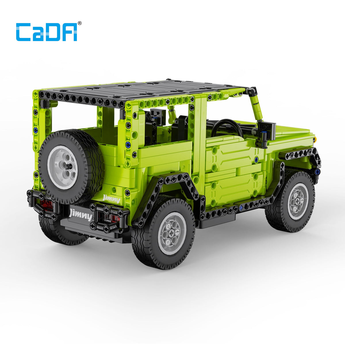 Vista trasera del Jimny CaDA con rueda de repuesto