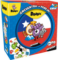 Caja del juego Dobble Chile de Asmodee con la bandera chilena y la mascota Dobble