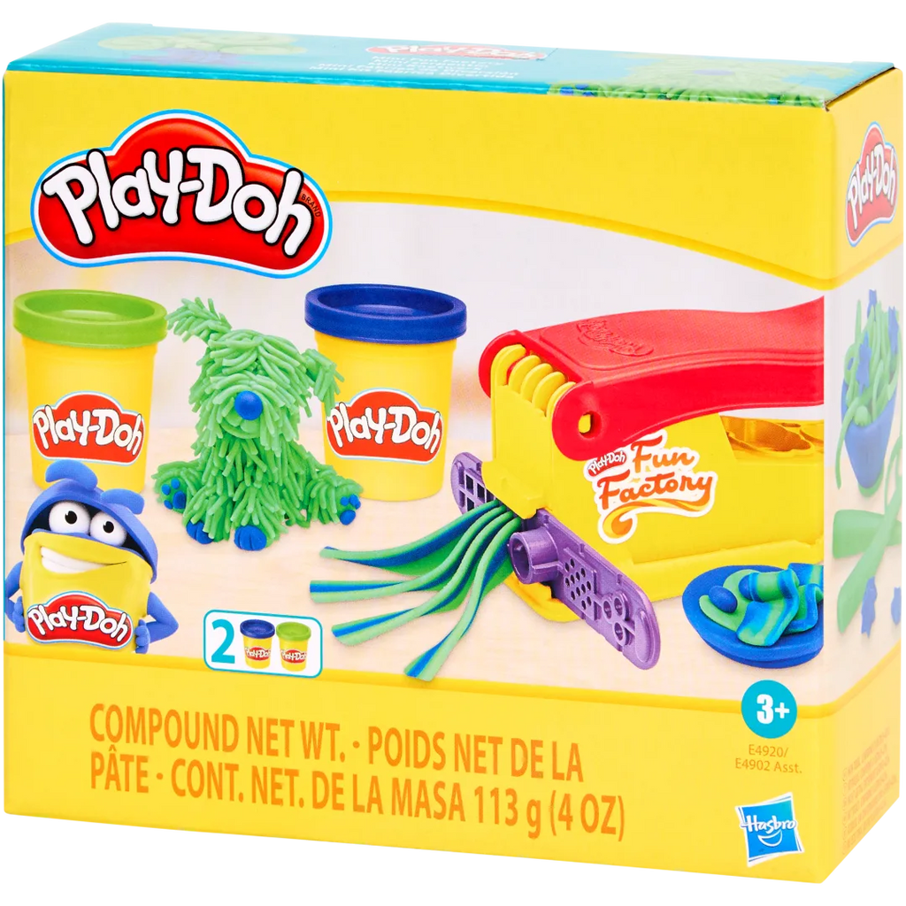 Caja Play-Doh Mini Classics Fun Factory con prensa de masa y 2 potes