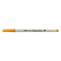 Plumón Artline Supreme Brush Pen color amarillo cromo, cuerpo crema con tapa y punta pincel amarilla