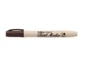 Plumón Artline Supreme Brush Marker con tapa café oscuro y cuerpo color crema