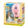 Caja del set Sylvanian Families Baby Balloon Playhouse 5527 con casa globo rosada