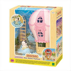 Caja del set Sylvanian Families Baby Balloon Playhouse 5527 con casa globo rosada