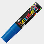 Marcador tempera Artline Poster Marker azul en diagonal sobre fondo gris