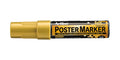 Marcador Artline Poster Marker 12 mm color dorado con punta biselada y tinta tipo témpera