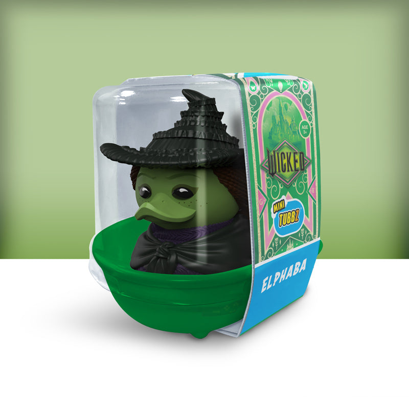Mini TUBBZ Elphaba dentro de su mini bañera verde de Wicked