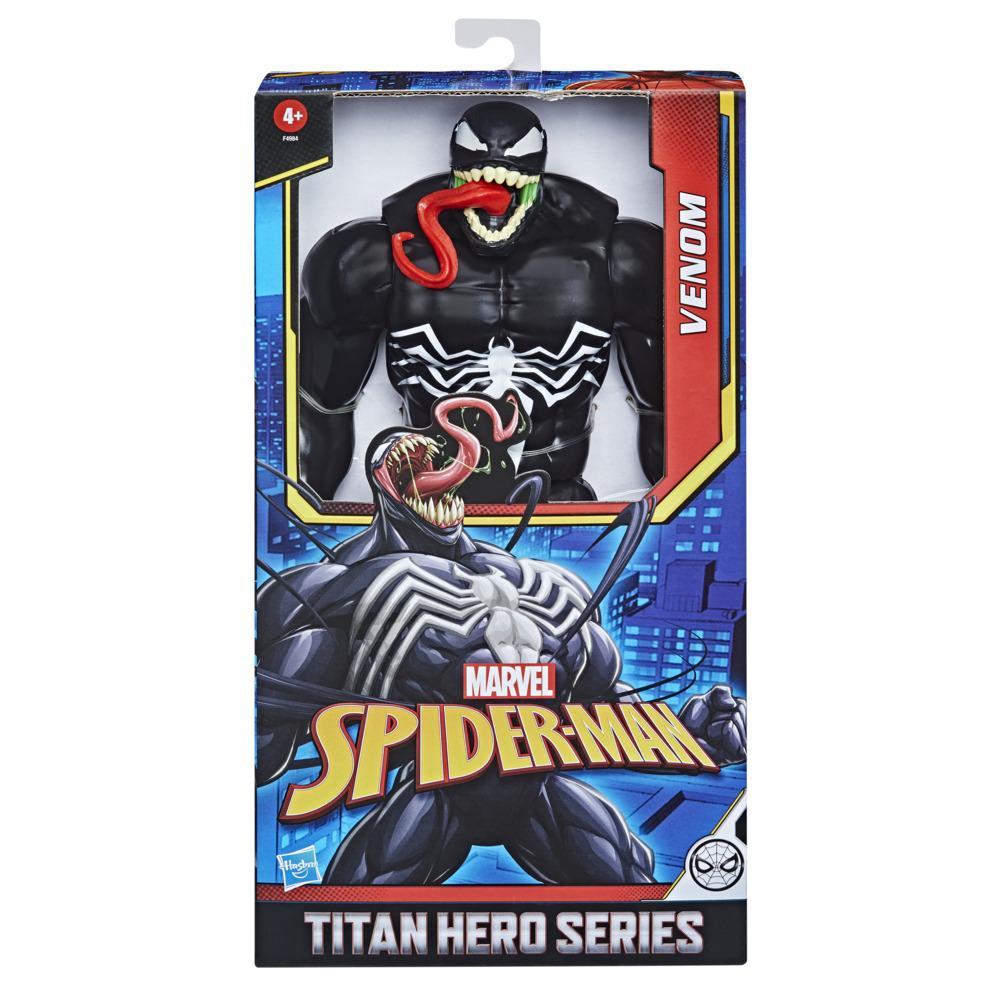 Caja frontal de Venom Titan Hero Series de Marvel Spider-Man