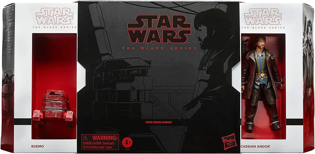 Caja del set Star Wars The Black Series Cassian Andor y B2EMO con ventanas para ambas figuras