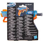 Parte trasera del empaque Nerf Slyshot con advertencias e instrucciones