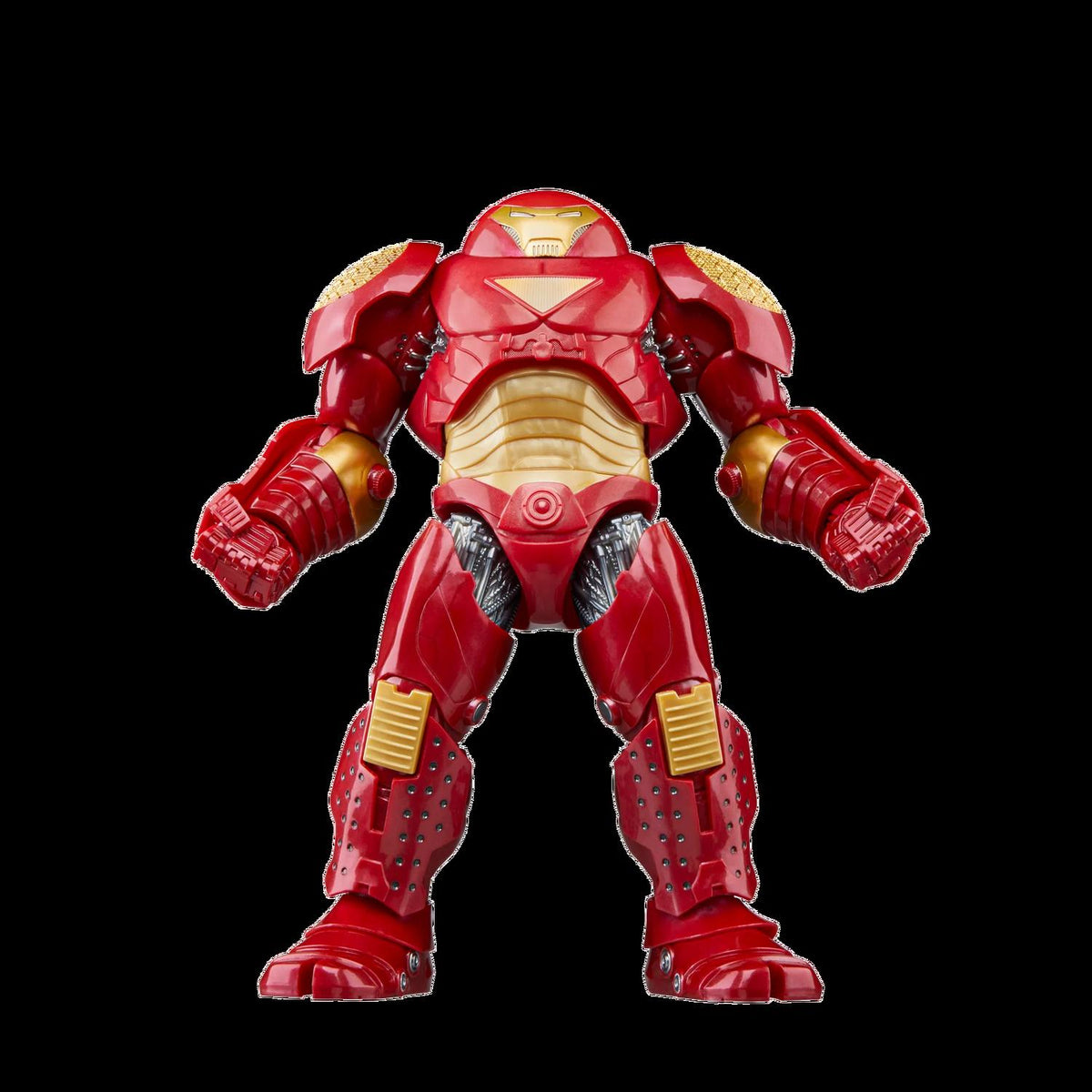 Hulkbuster Marvel Legends de frente con brazos abiertos