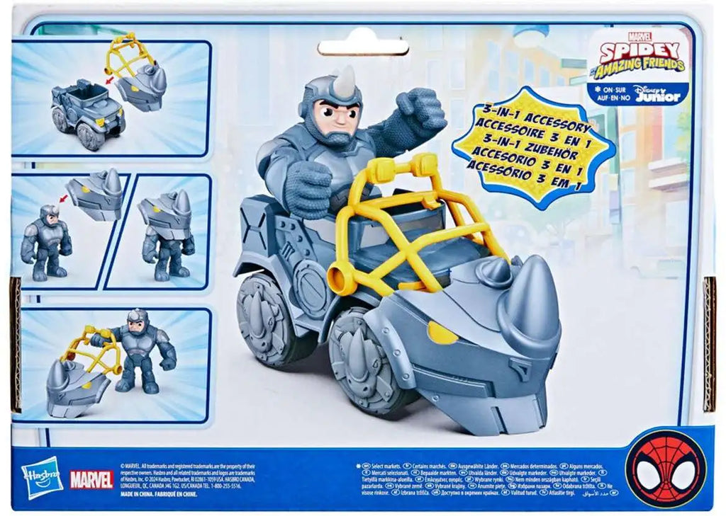 Reverso del empaque mostrando el accesorio 3 en 1 de Rhino