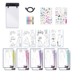Contenido del set: tableta de luz, 6 lápices, hojas de modelos y stickers