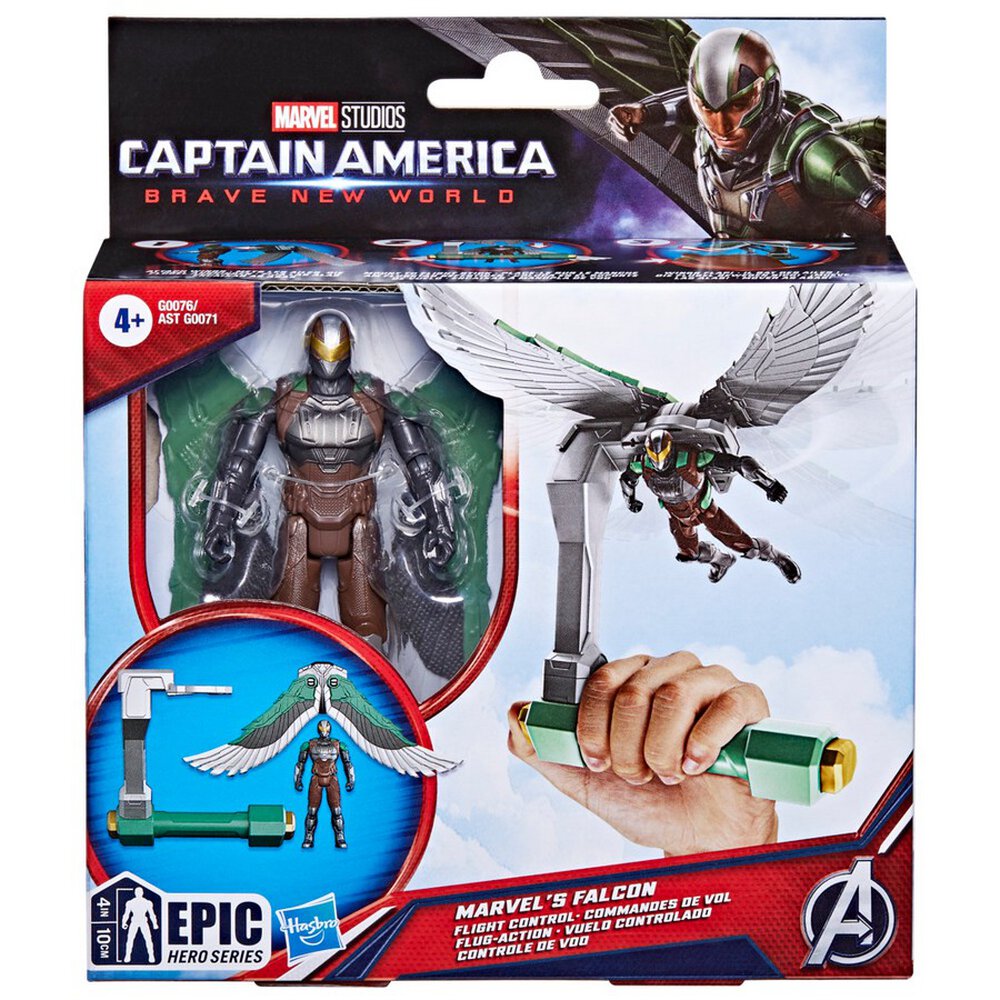 Caja de la figura Marvel's Falcon Flight Control de Capitán América Brave New World, Epic Hero Series
