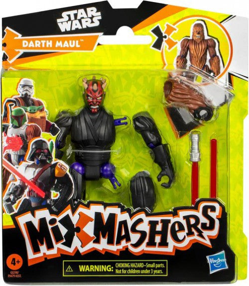 Empaque Star Wars MixMashers Darth Maul con sable rojo y piezas intercambiables