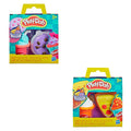 Las dos versiones del set Play-Doh golosinas en su empaque tipo comida para llevar