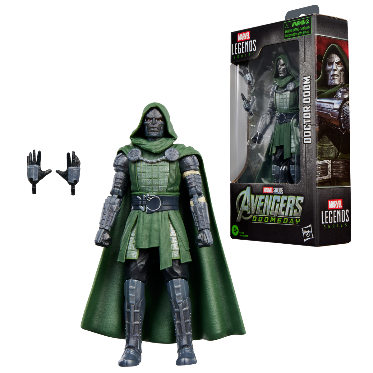 Doctor Doom con manos alternativas junto a su caja