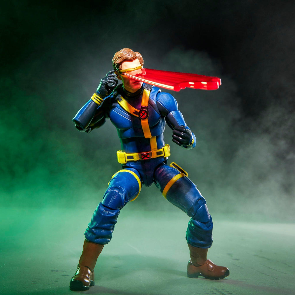 Cyclops disparando su rayo óptico rojo