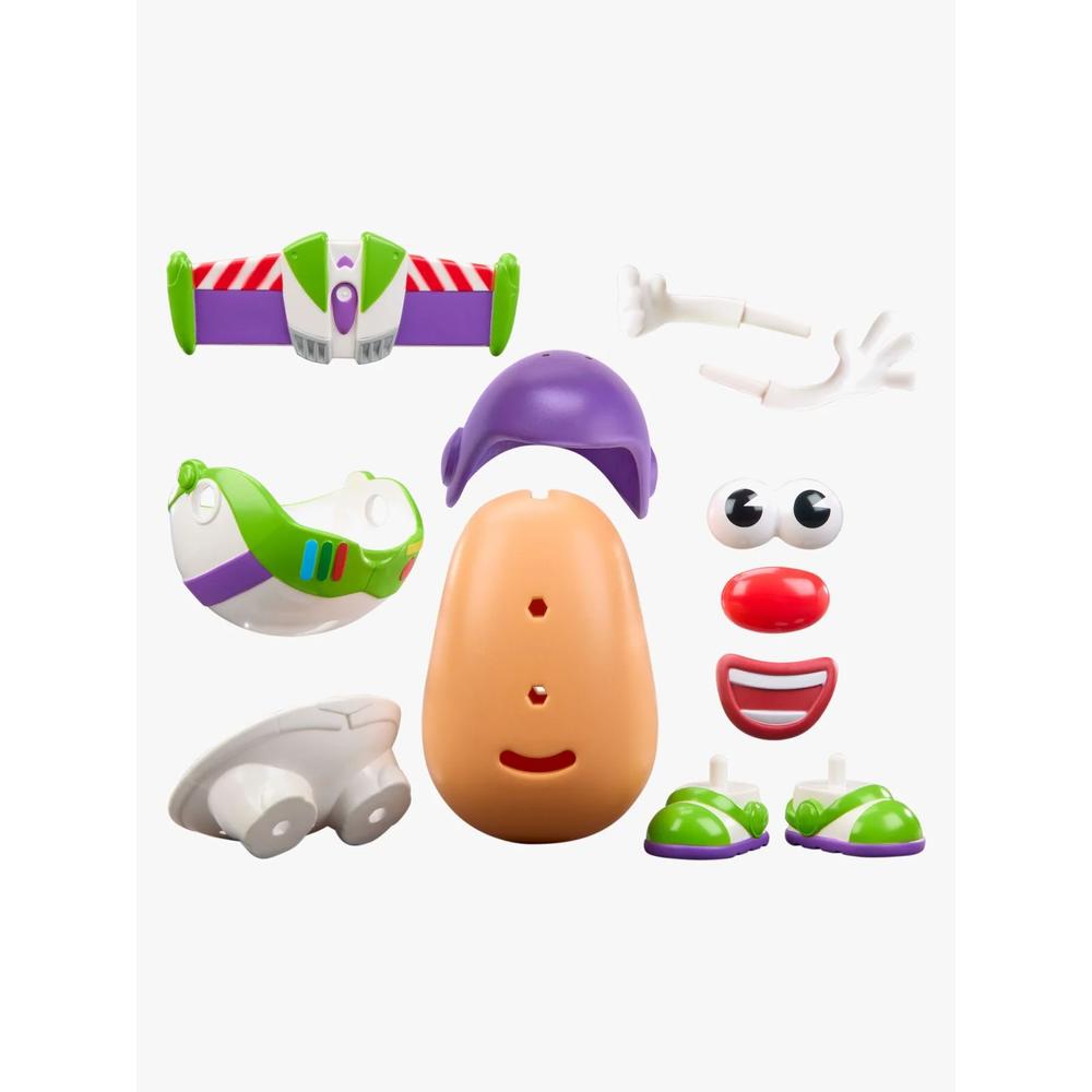 Piezas de Potato Head Buzz Spudyear: cuerpo, casco, mochila, traje, brazos, cara y botas