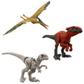 Surtido de dinosaurios Jurassic World: pteranodonte, pyroraptor y atrociraptor blanco