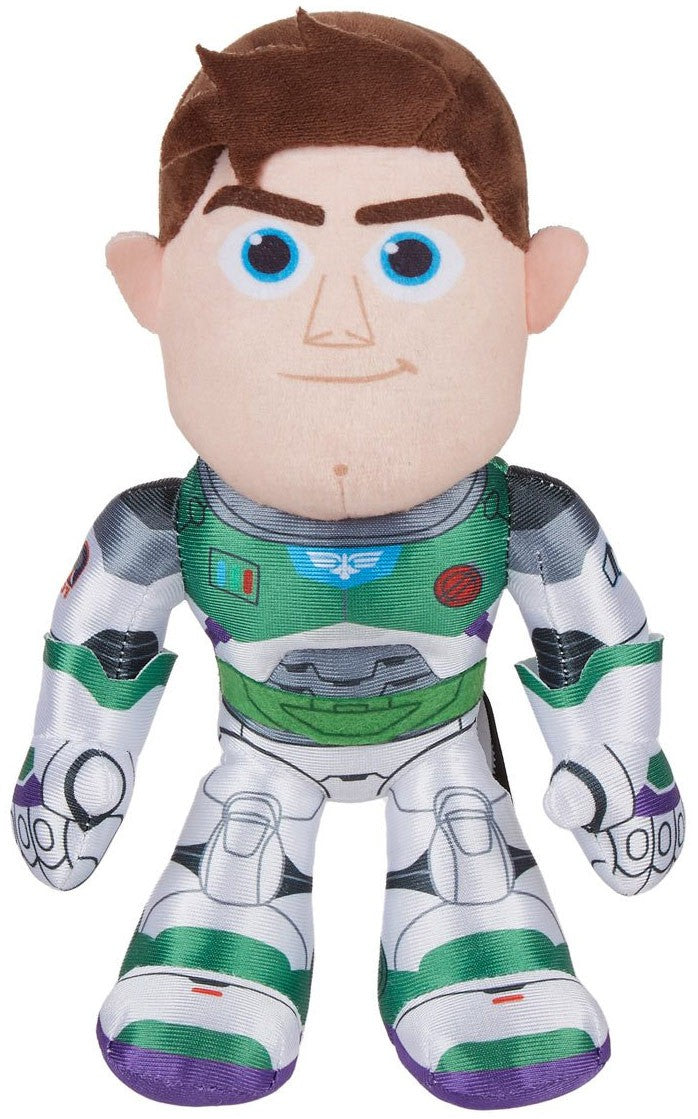 Peluche Buzz Lightyear de Mattel con traje Space Ranger Alpha blanco y verde, vista frontal