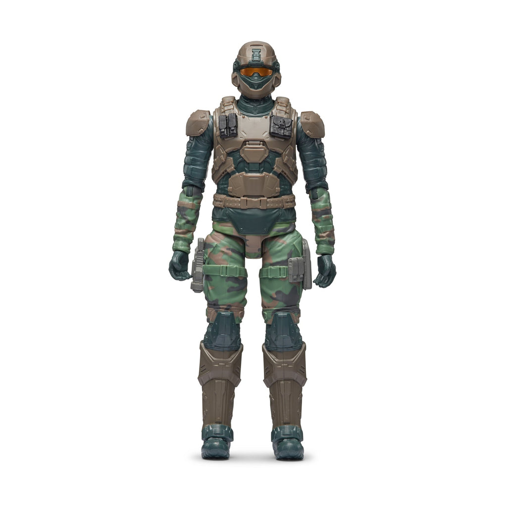 UNSC Marine de 12 pulgadas de pie, vista frontal con casco y visor naranjo