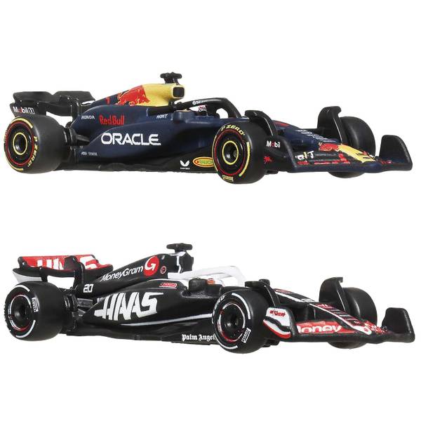 Autos Hot Wheels Premium Fórmula 1 de Red Bull y Haas a escala 1:64, ejemplos del surtido