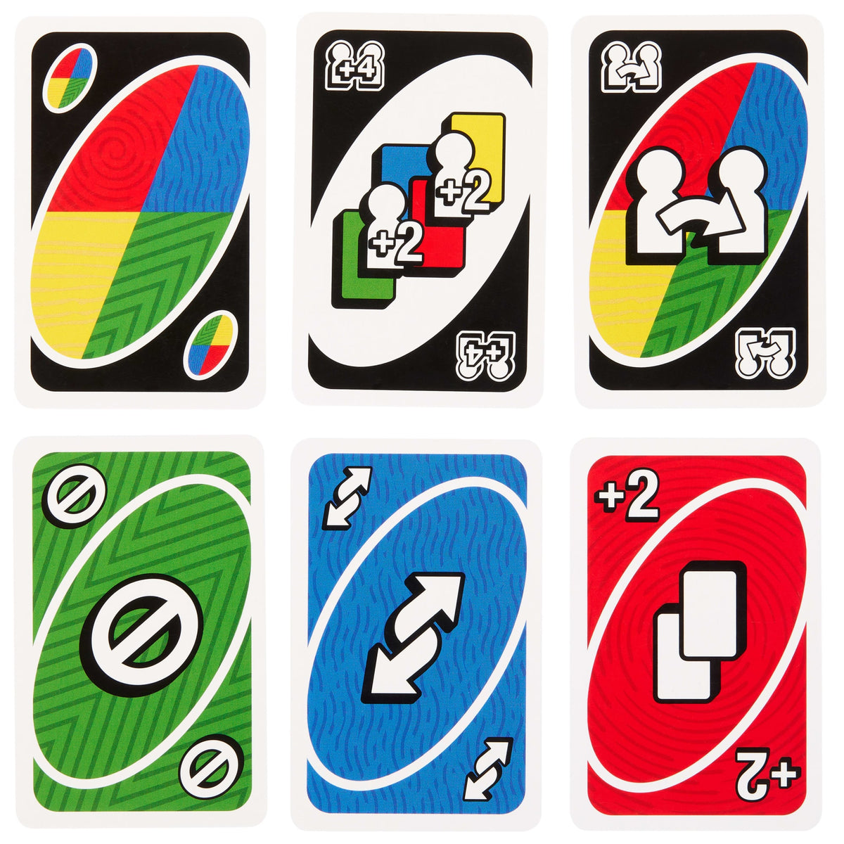 Cartas especiales de UNO Teams! con comodines y cartas de acción