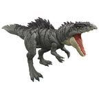 Dinosaurio Giganotosaurus Jurassic World gris con la boca abierta