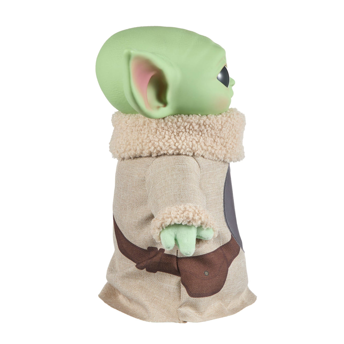 Peluche Grogu visto de espalda con su correa