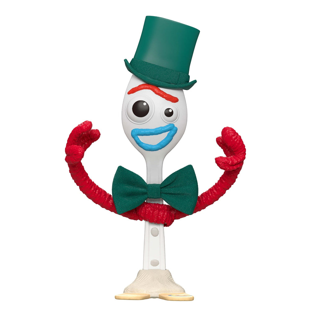 Figura de Forky con sombrero de copa verde y humita