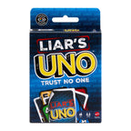 Caja del juego de cartas Liar's UNO Trust No One de Mattel Games