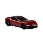 Auto Ferrari rojo metálico con techo negro del set Hot Wheels Rosso