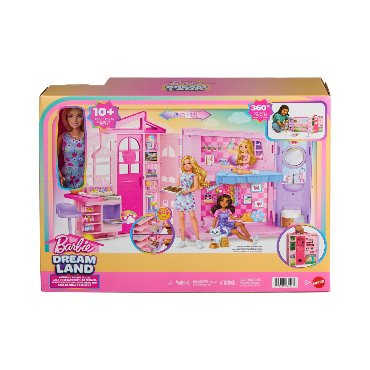 Caja de la Casa Glam Barbie Dream Land con muñeca