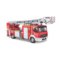 Camión de bomberos Mercedes-Benz Atego Magirus Bburago 1:50 con la escala extendida