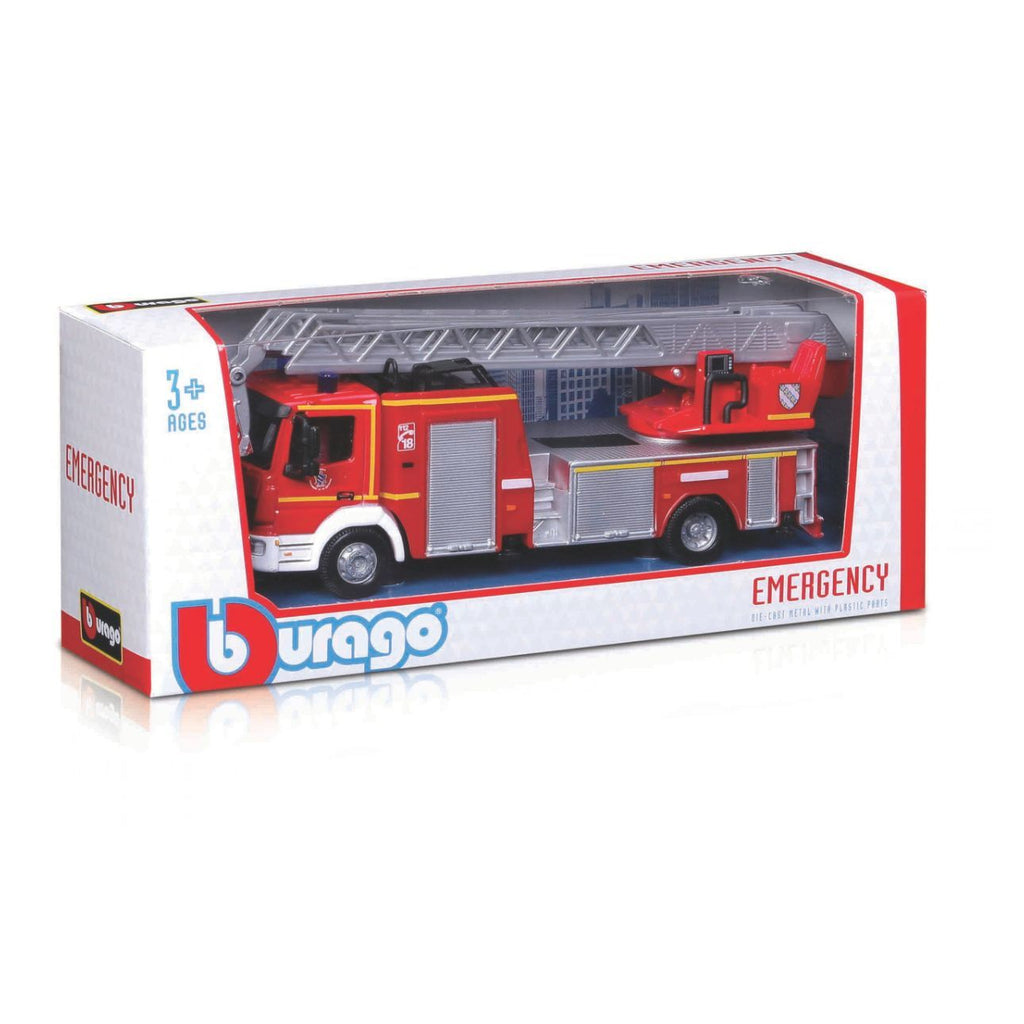 Camión de bomberos Bburago 1:50 en su caja de la línea Emergency