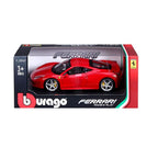 Caja de exhibición Bburago Ferrari Race & Play con el 458 Italia rojo