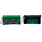 Estuche doble cierre Minecraft en sus 2 diseños: verde con TNT y negro con Creepers