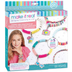 Caja del set Make It Real Summer Vibes Heishi Bead Set de 531 piezas con pulseras de colores