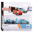 Set Majorette Porsche Cayenne Turbo S y 918 Spyder con remolque en su blíster
