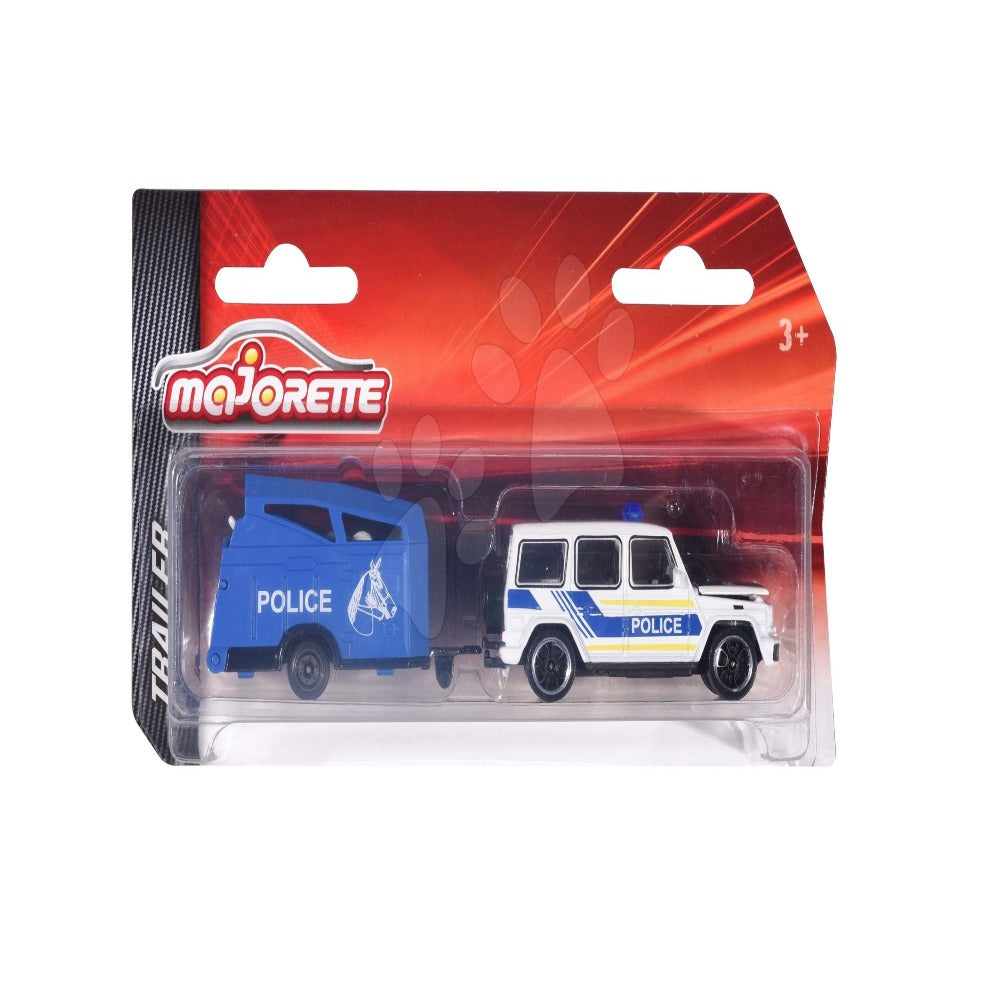 Majorette Trailer todoterreno de policía con remolque para caballos
