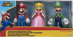 Caja del multipack Mushroom Kingdom con figuras de Mario, Peach y Luigi de Super Mario