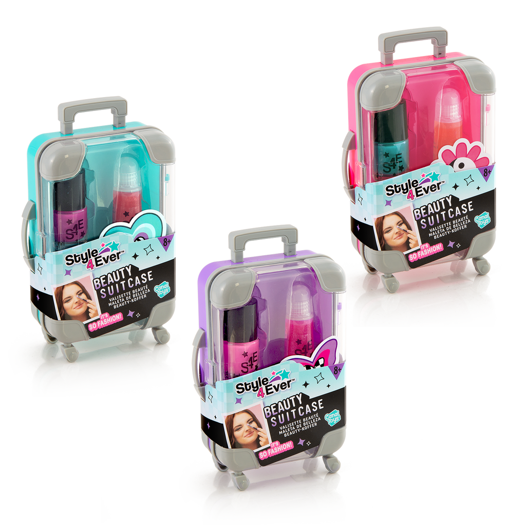 Colores disponibles de la Beauty Trolley: rosado, violeta y turquesa
