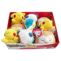 Exhibidor de peluches Pokémon durmiendo de 13 cm con Pikachu, Cyndaquil, Oshawott y Rowlet