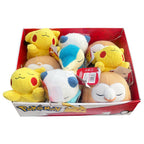 Exhibidor de peluches Pokémon durmiendo de 13 cm con Pikachu, Cyndaquil, Oshawott y Rowlet
