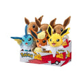 Exhibidor Pokémon con peluches de Eevee, Vaporeon, Flareon y Jolteon de 20 cm
