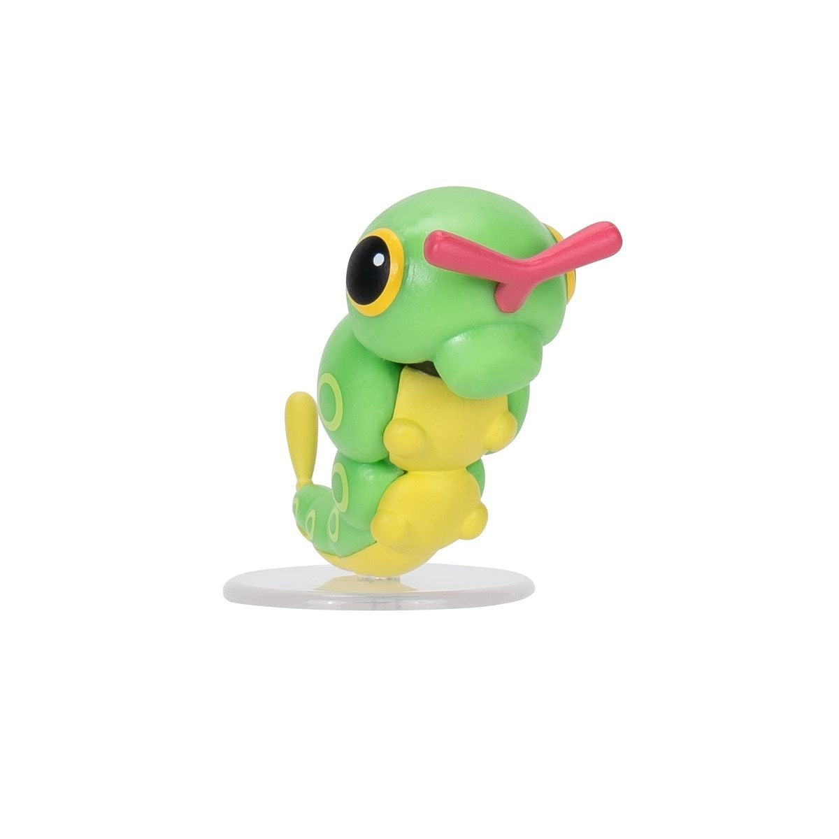 Figura Pokémon Caterpie con base transparente