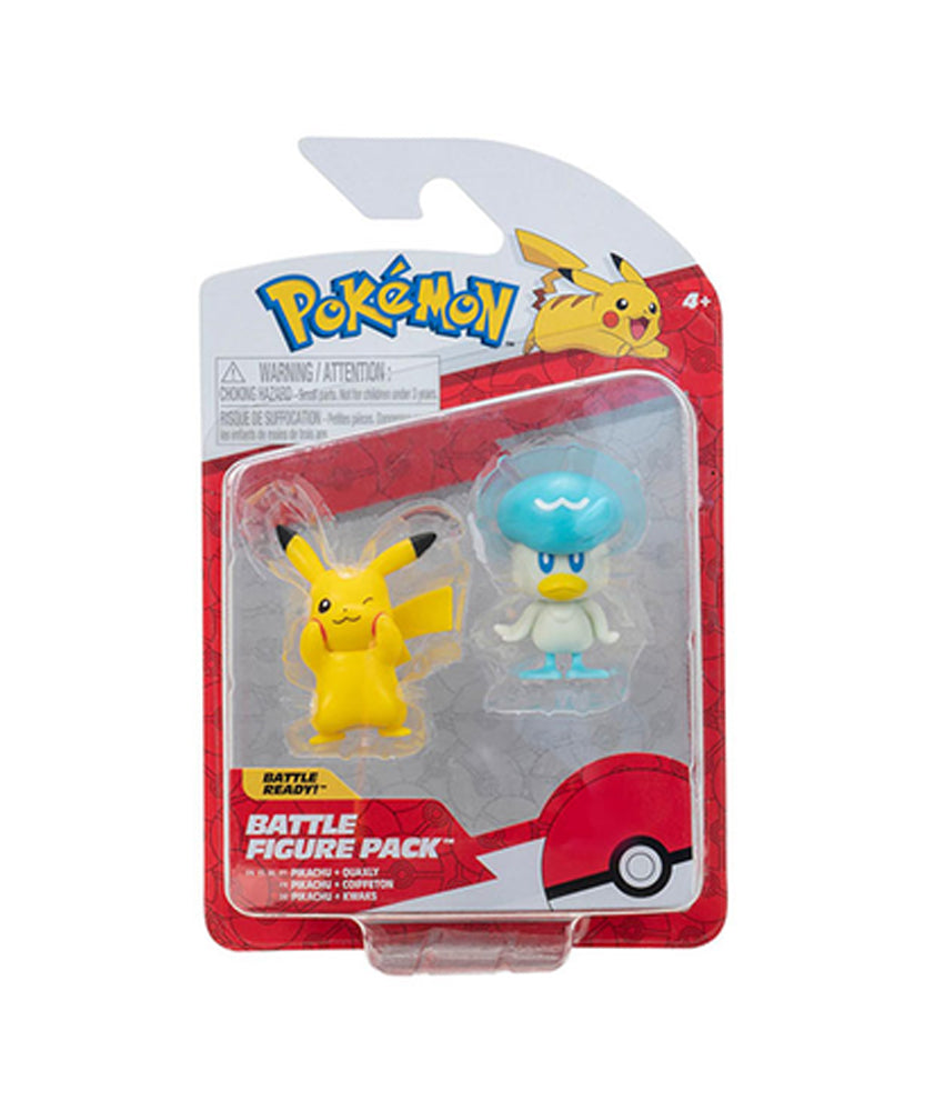 Blíster Pokémon Battle Figure Pack con Pikachu y Quaxly, Generación IX
