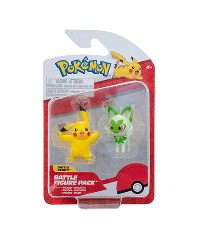 Blíster Pokémon Battle Figure Pack con Pikachu y Sprigatito, Generación IX